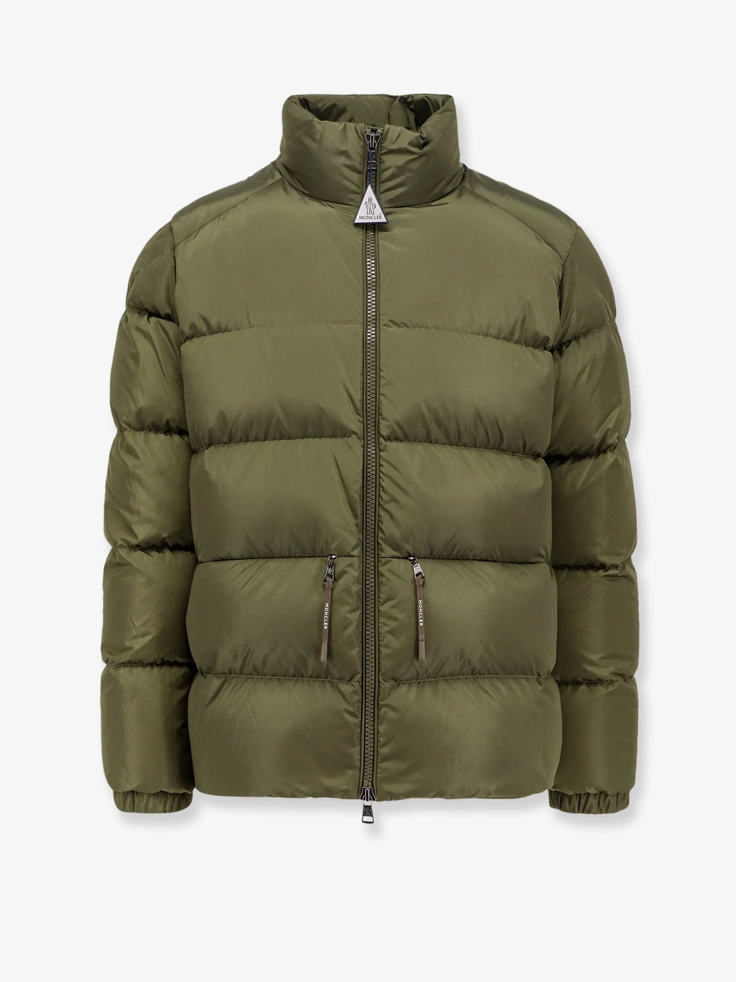 Down Jacket with Zip Closure and Drawstring Hem