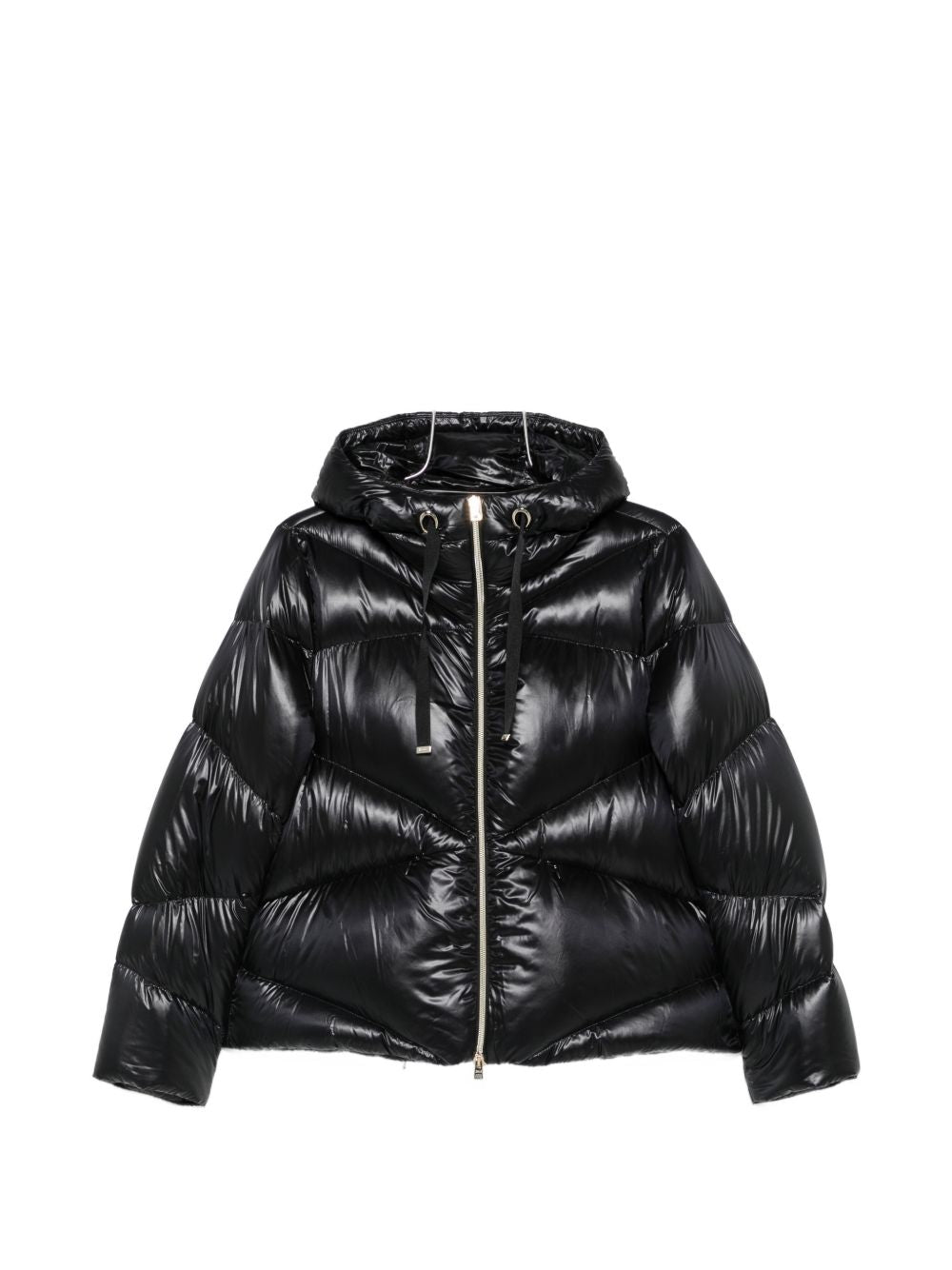 Quilted Down Down Jacket — Black
