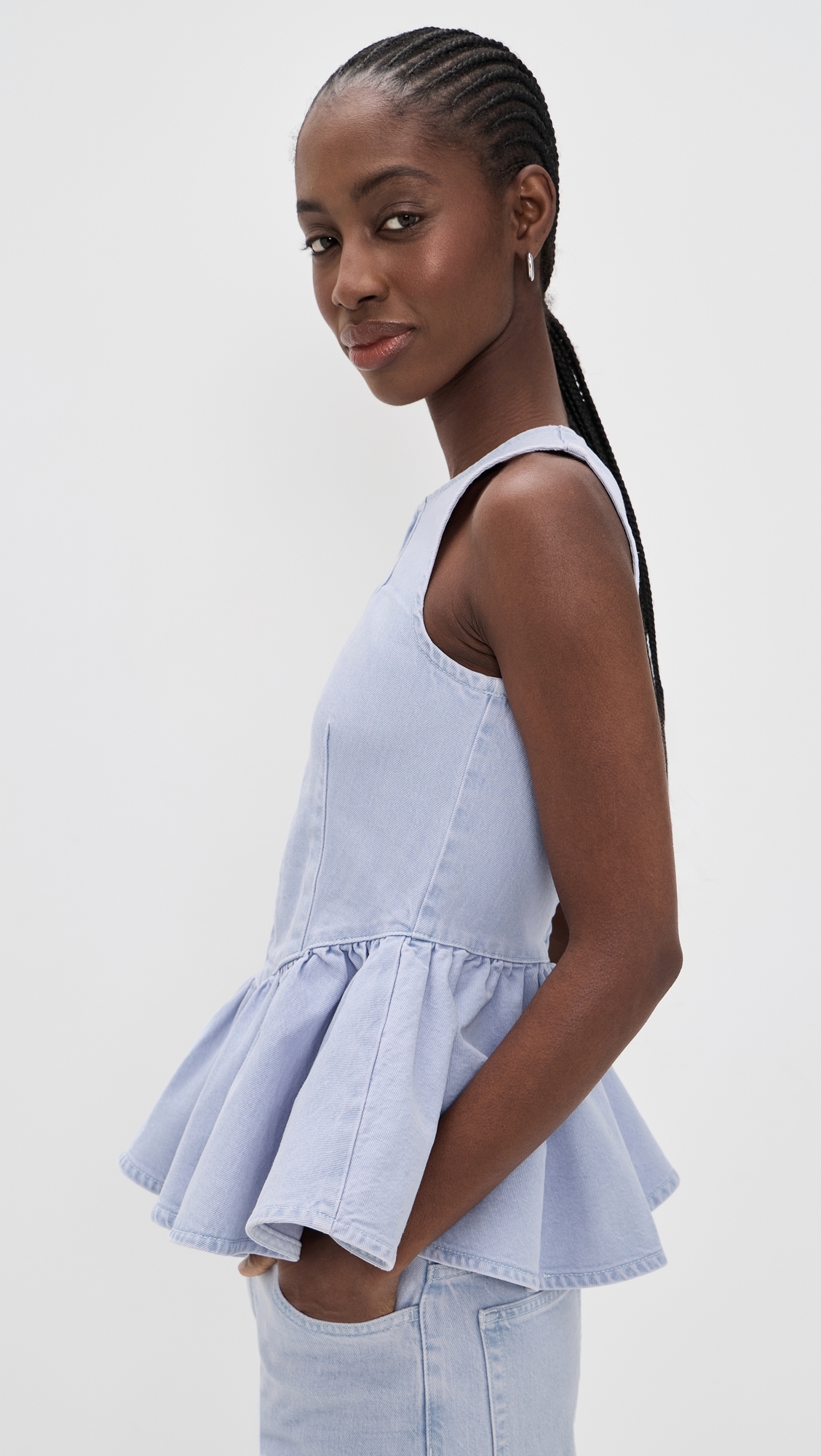 Merja Top Light Denim Rinse