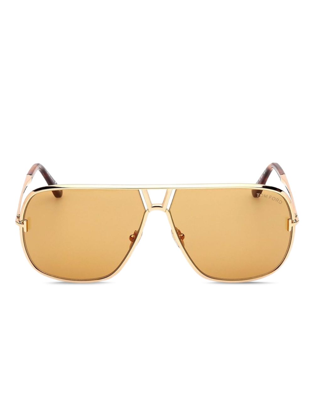 TOM FORD Eyewear logo-print sunglasses - Yellow