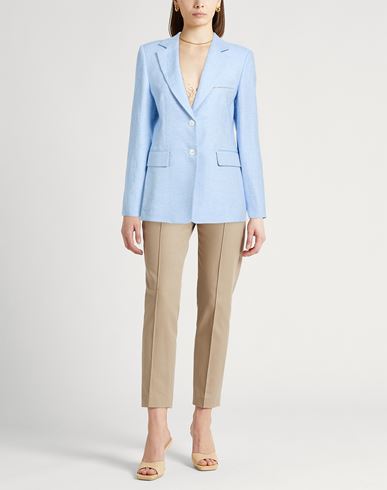 Woman Blazer Sky blue Size 6 Linen