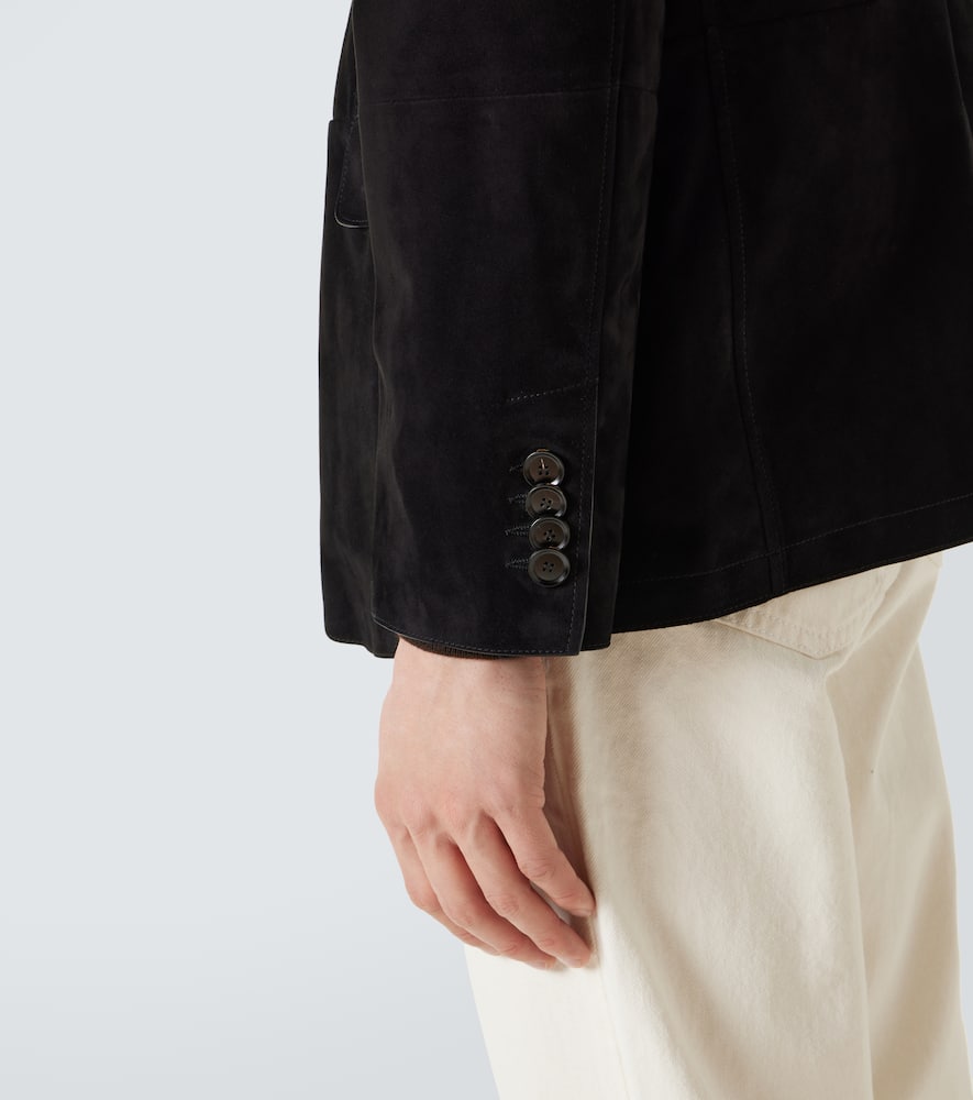 Monti single-breasted suede blazer