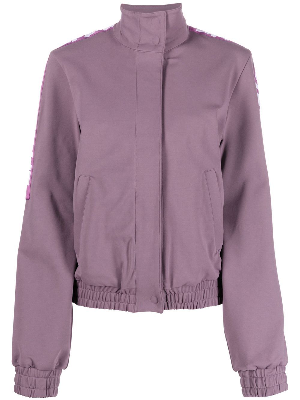 Athletic logo band track jacket - Purple