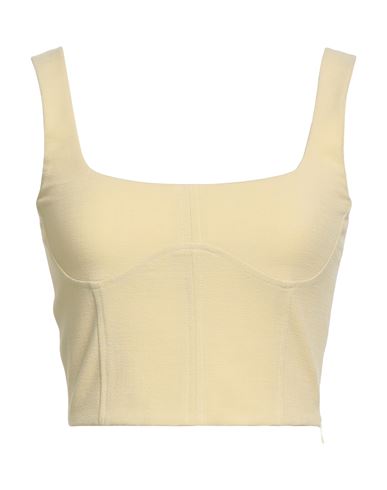 Woman Top Pastel yellow Size 8 Viscose, Polyester, Elastane