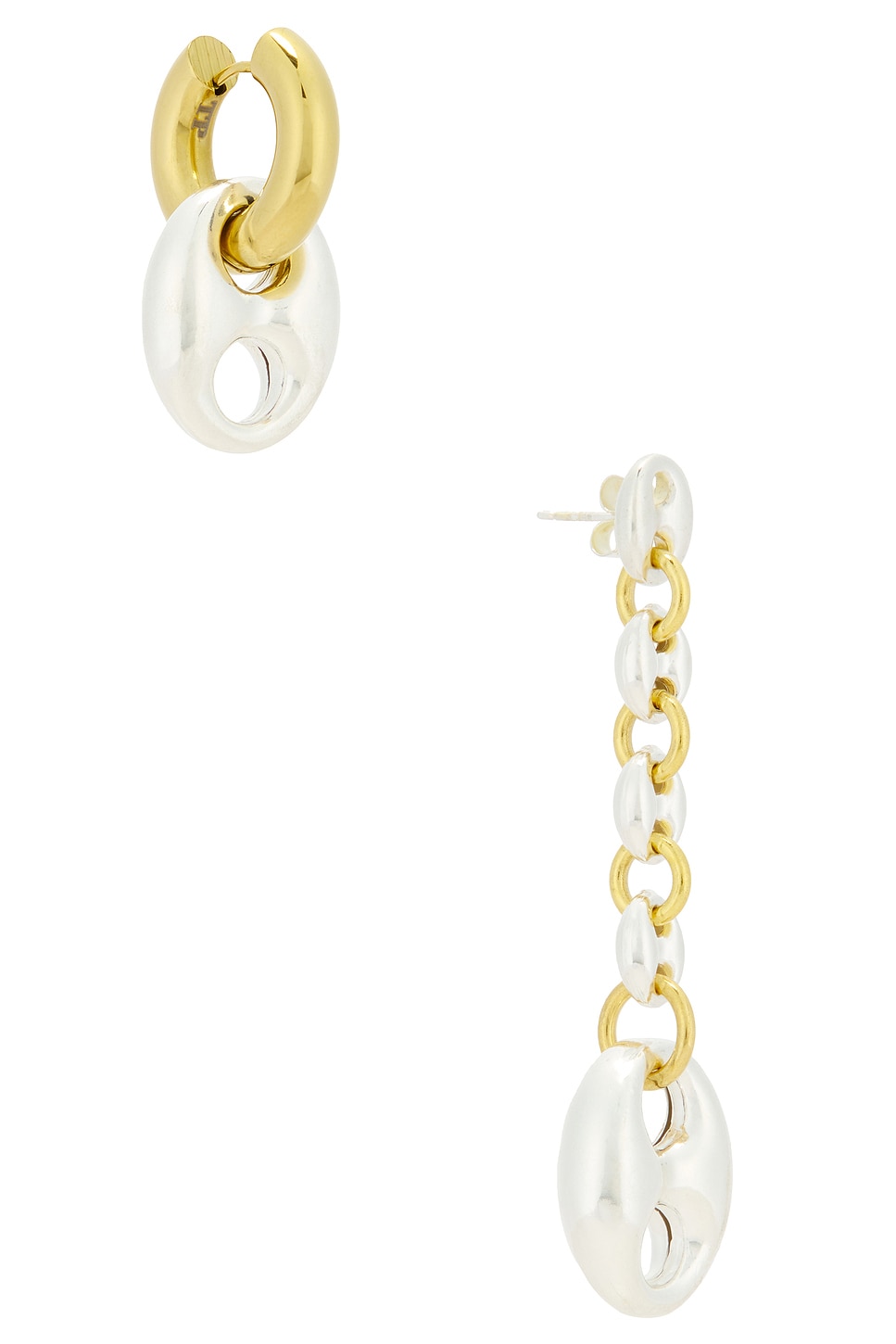 Timeless Pearly Drop Earrings in Gold & Silver - Metallic Gold.  a