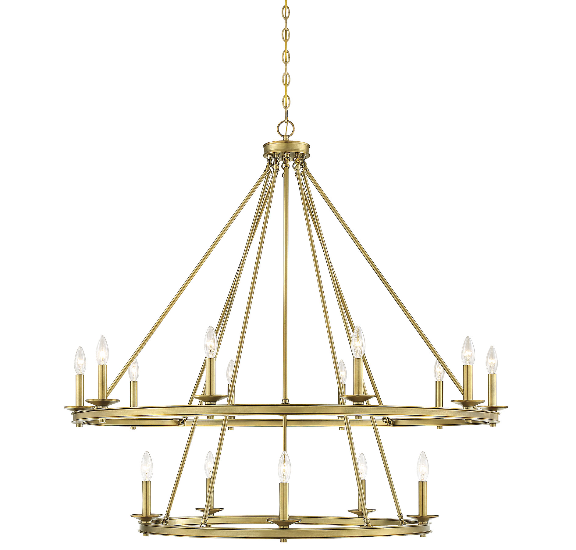 Savoy House Middleton 15-Light Chandelier in Warm Bras
