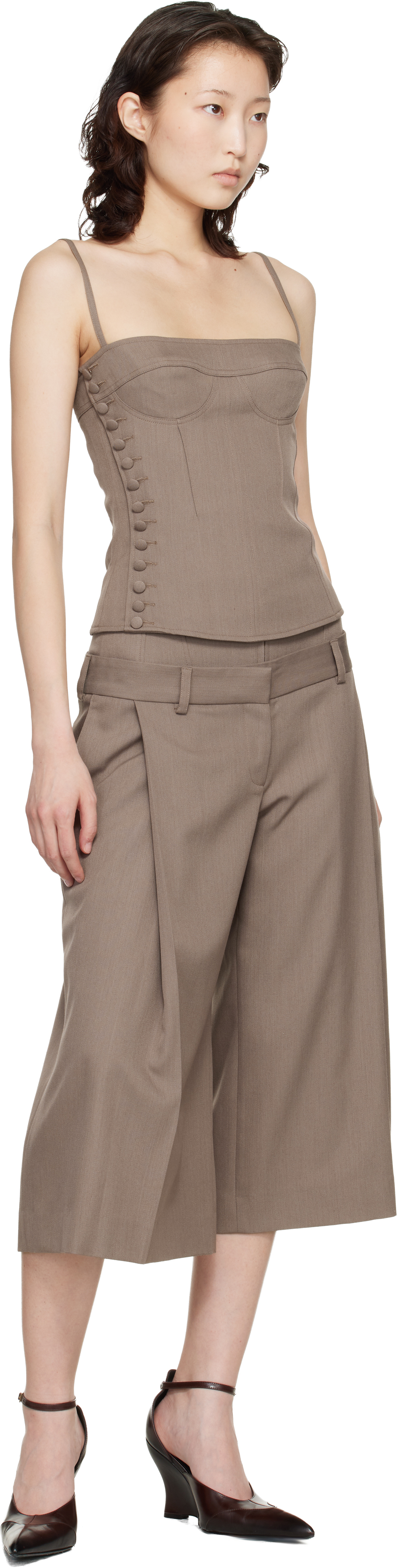 Taupe Jett Culottes Trousers