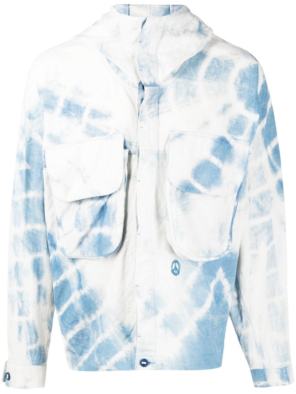 Forager tie-dye hooded jacket - Blue
