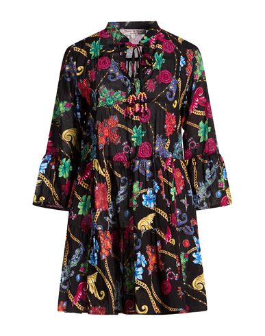 Woman Mini dress Black Size XL Cotton