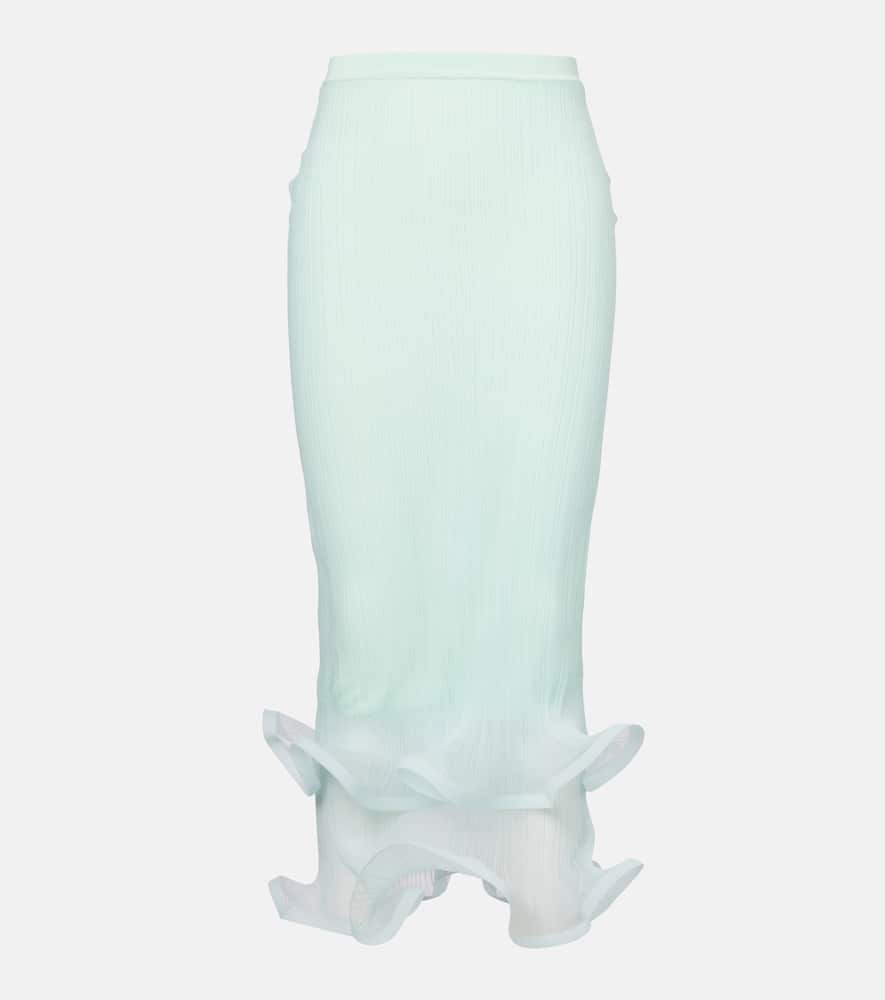 Kelso Knit semi-sheer midi skirt