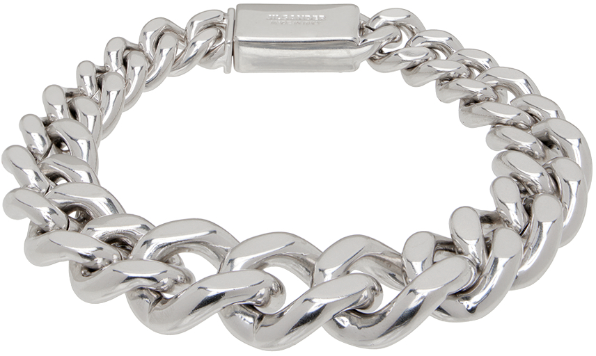 Jil Sander Silver Curb Chain Bracelet