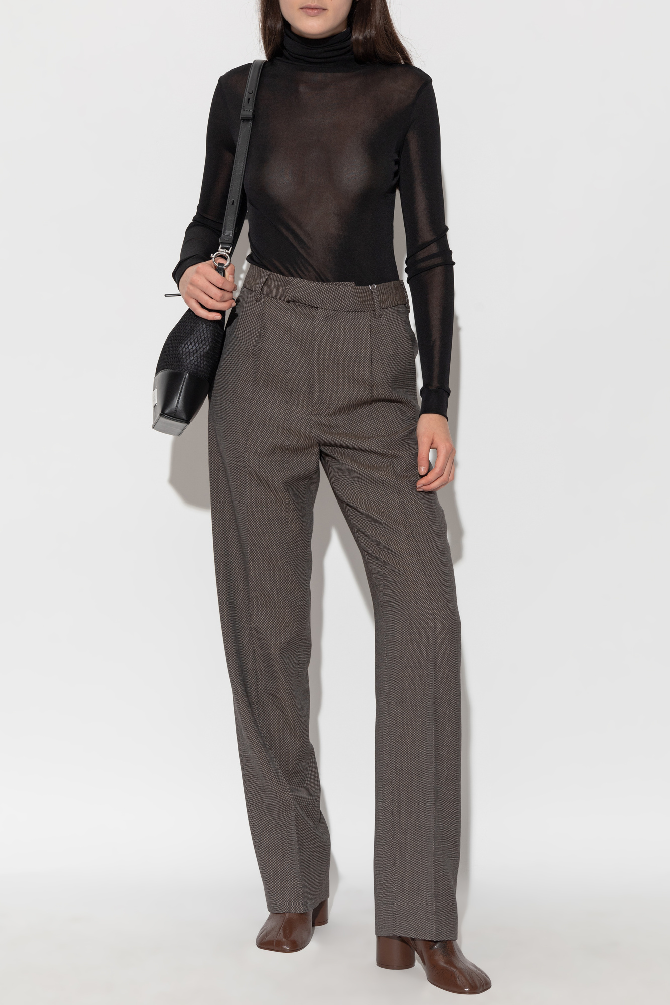 Creased Trousers, Women's, Brown