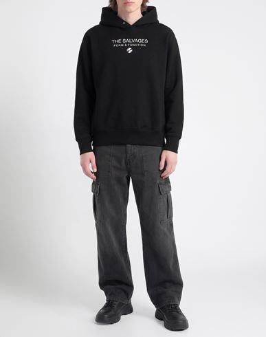 Man Sweatshirt Black Size M Cotton