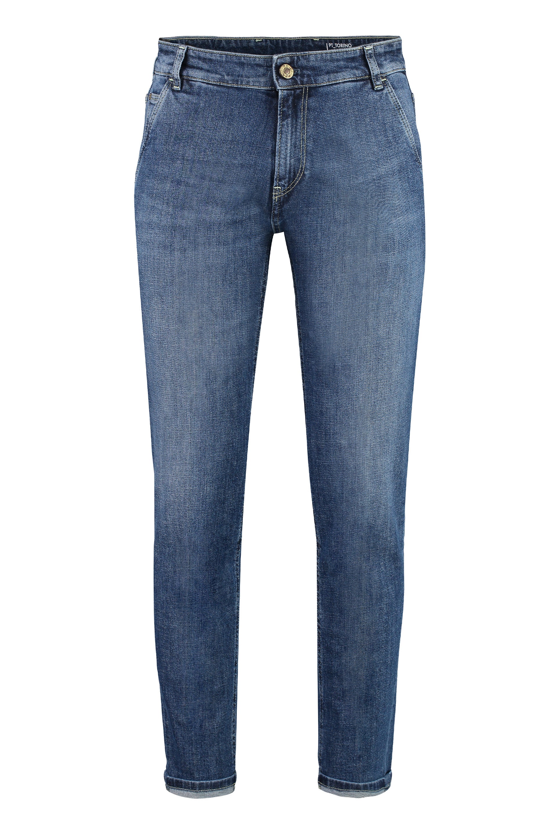 Indie Slim Fit Jeans with Roll-Up Cuff Detail