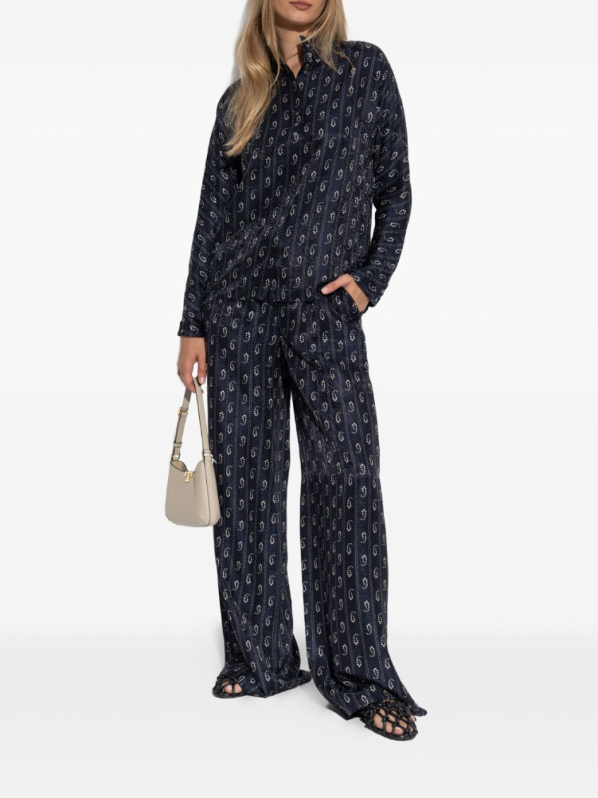 Jacquard Silk Trousers