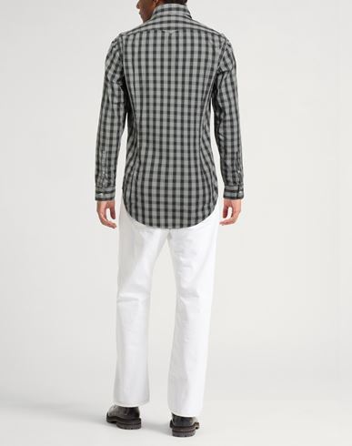 Massimo Alba Man Shirt Dark brown Size L Cotton