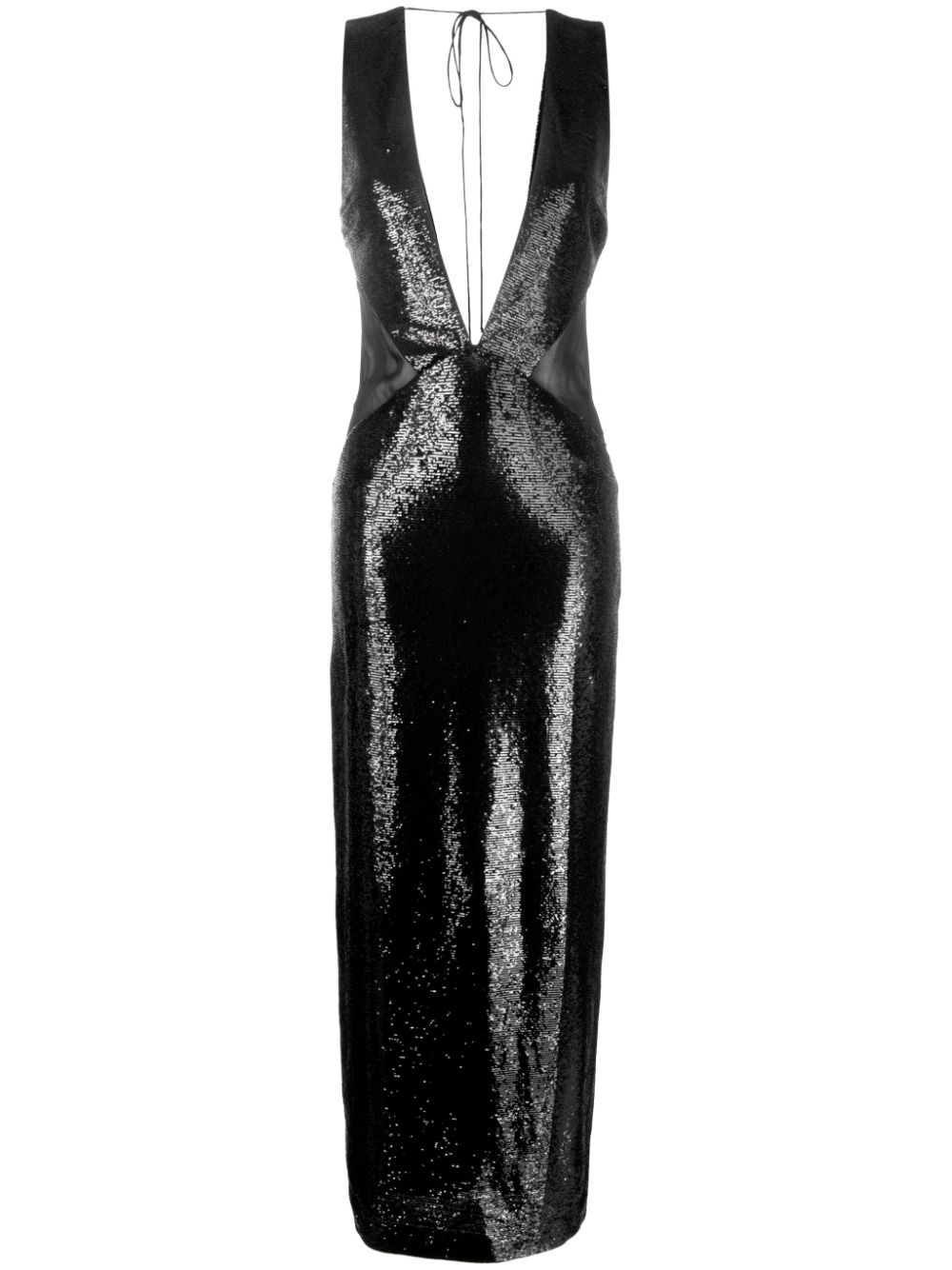 Sequin-embellished maxi dress - Black