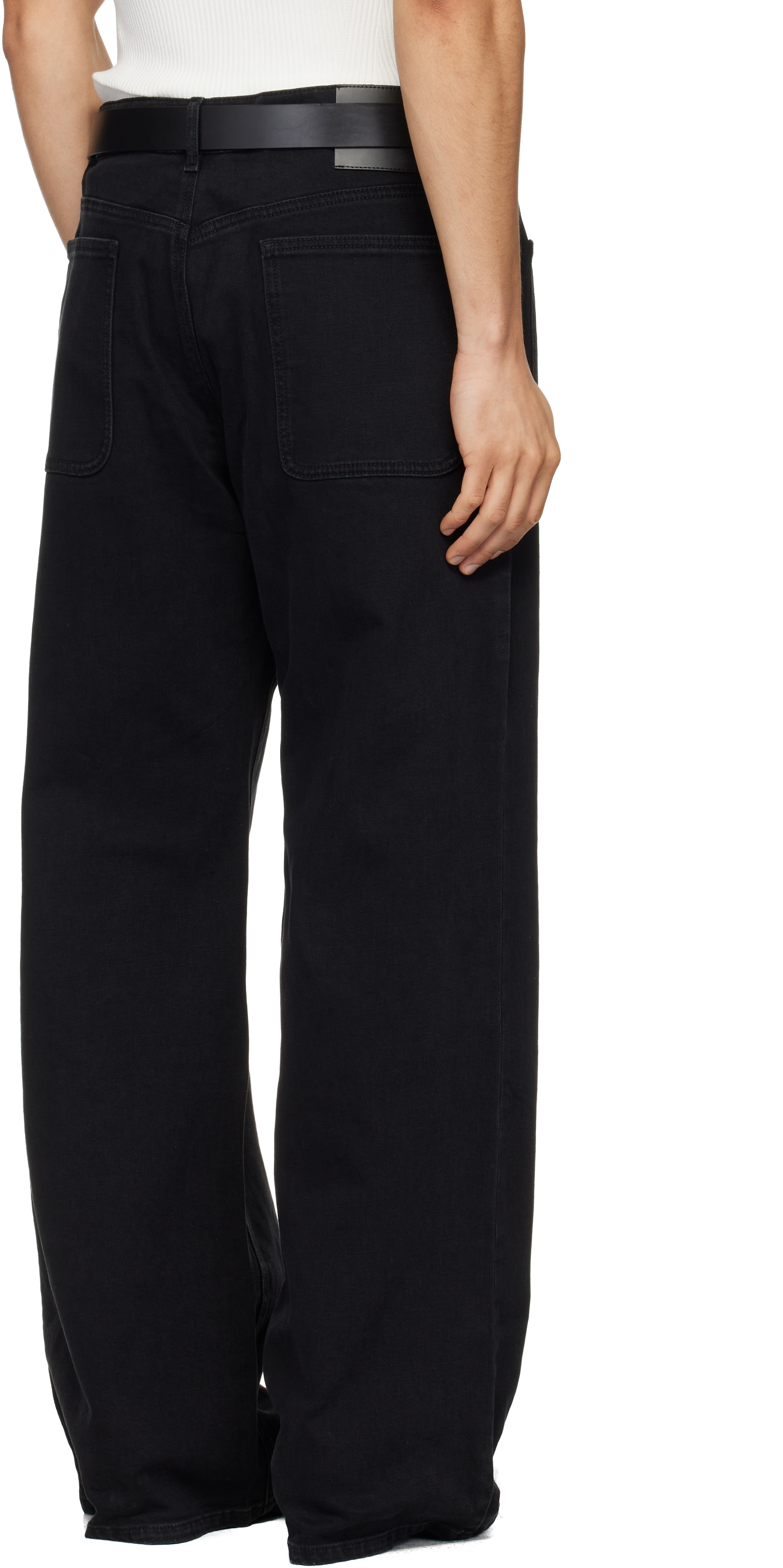 Black 2-Pocket Baggy Jeans