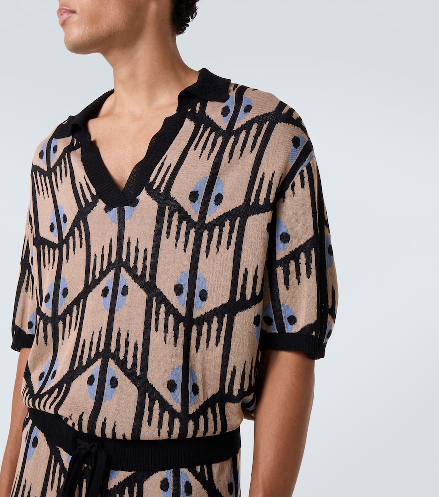 Jacquard polo shirt