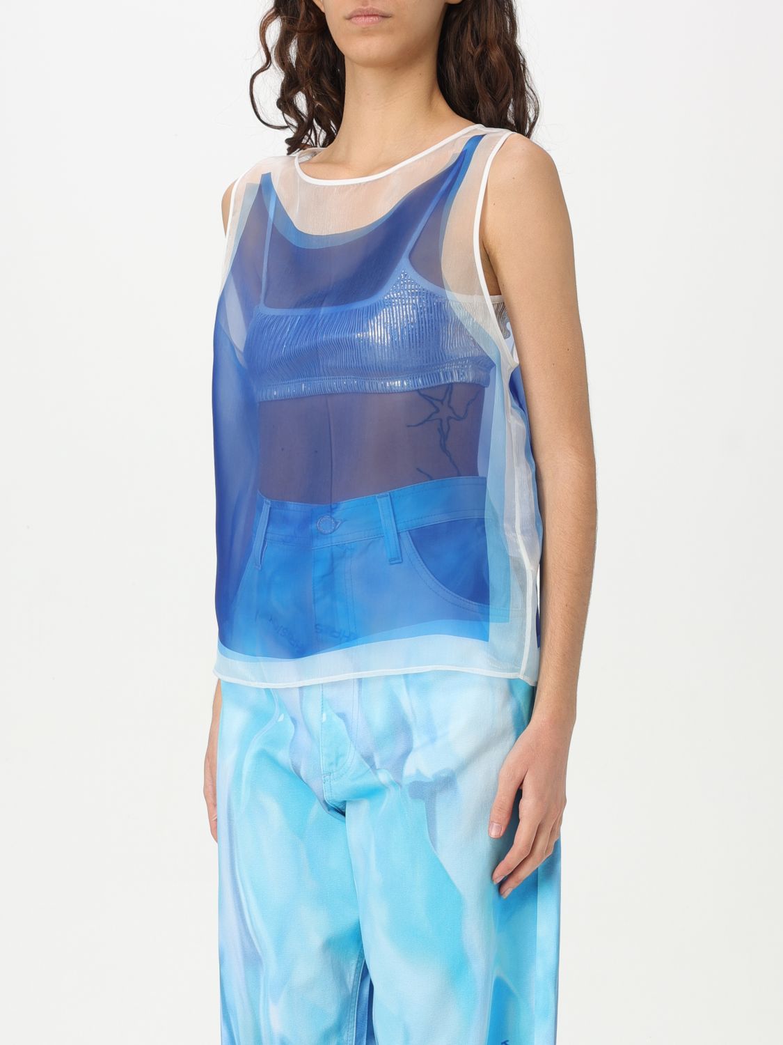 Gale organza top - Blue