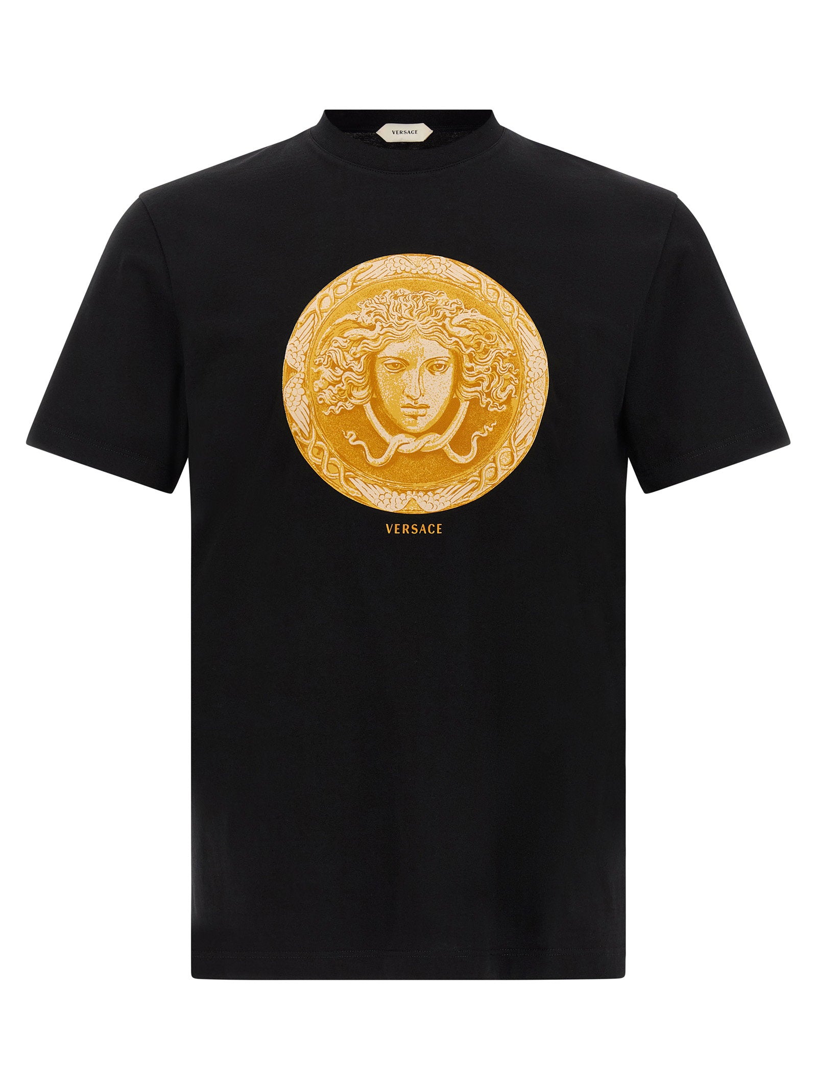 Medusa Coin Print T-shirt — black
