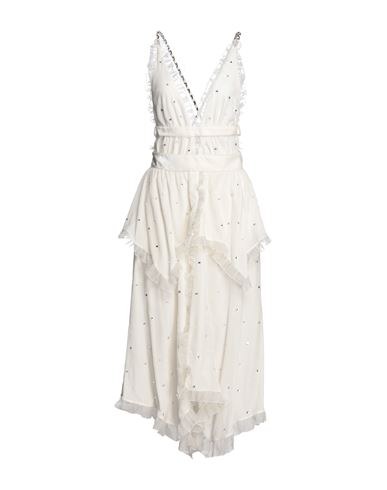 Woman Maxi dress White Size 4 Viscose, Silk