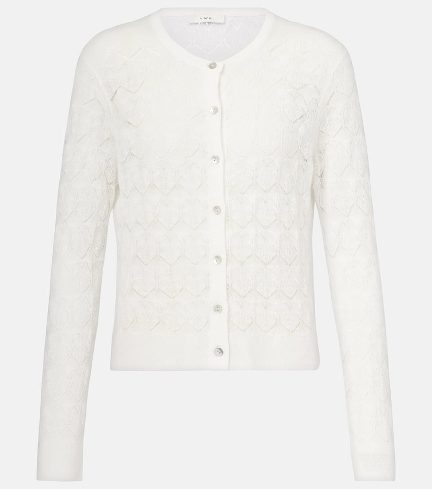 Pointelle cotton cardigan