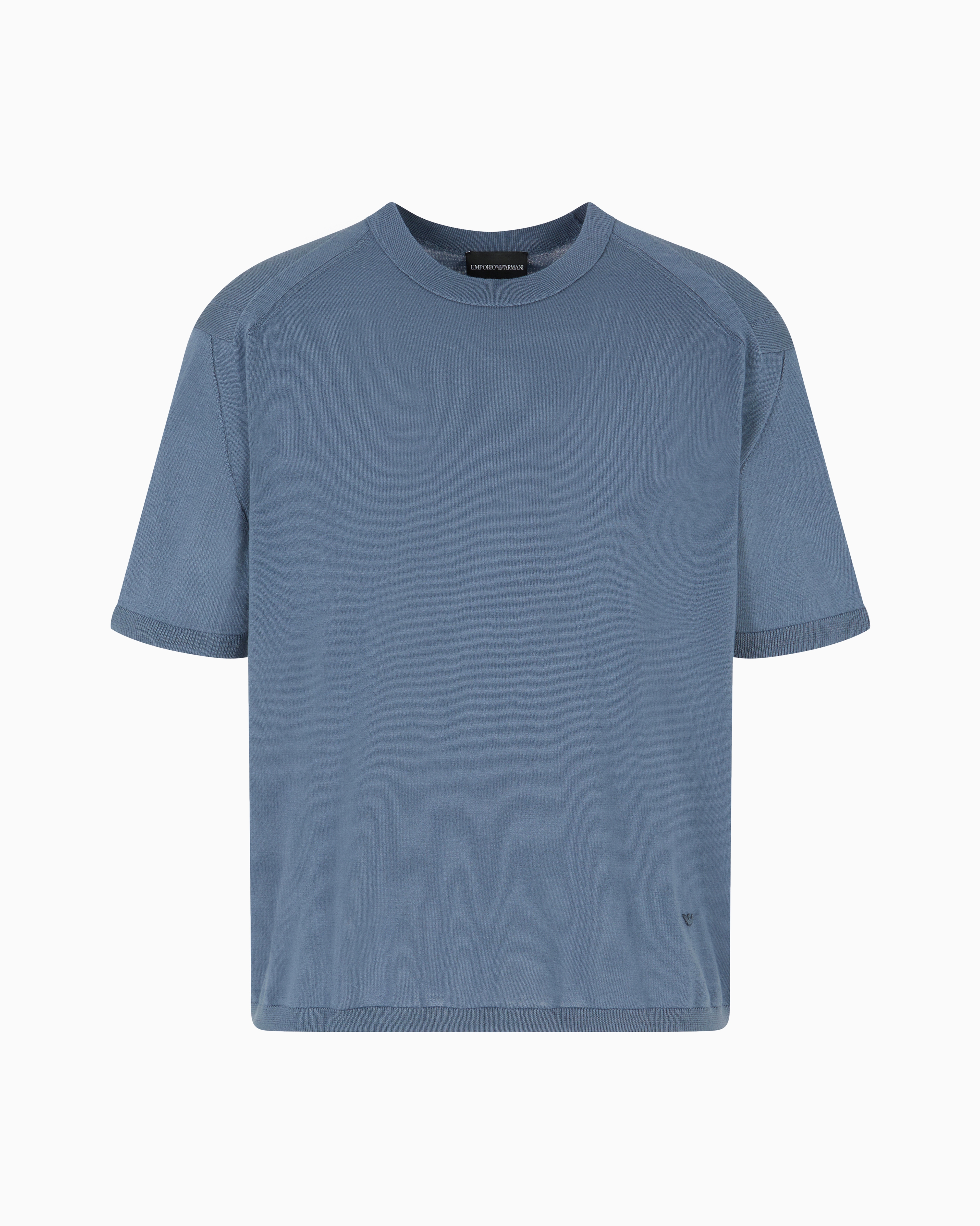 ASV plain-knit jumper in a Lyocell and wool blend