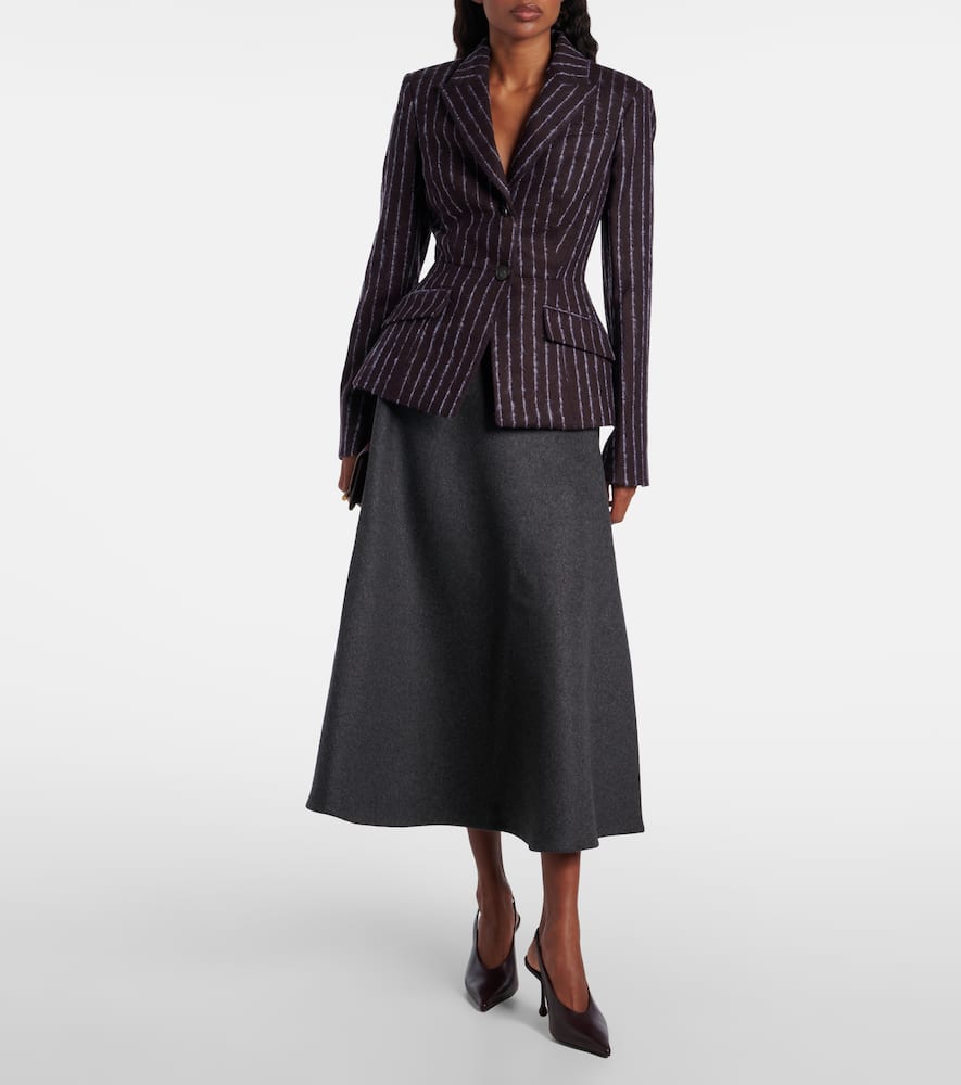 Pinstripe wool and mohair blazer