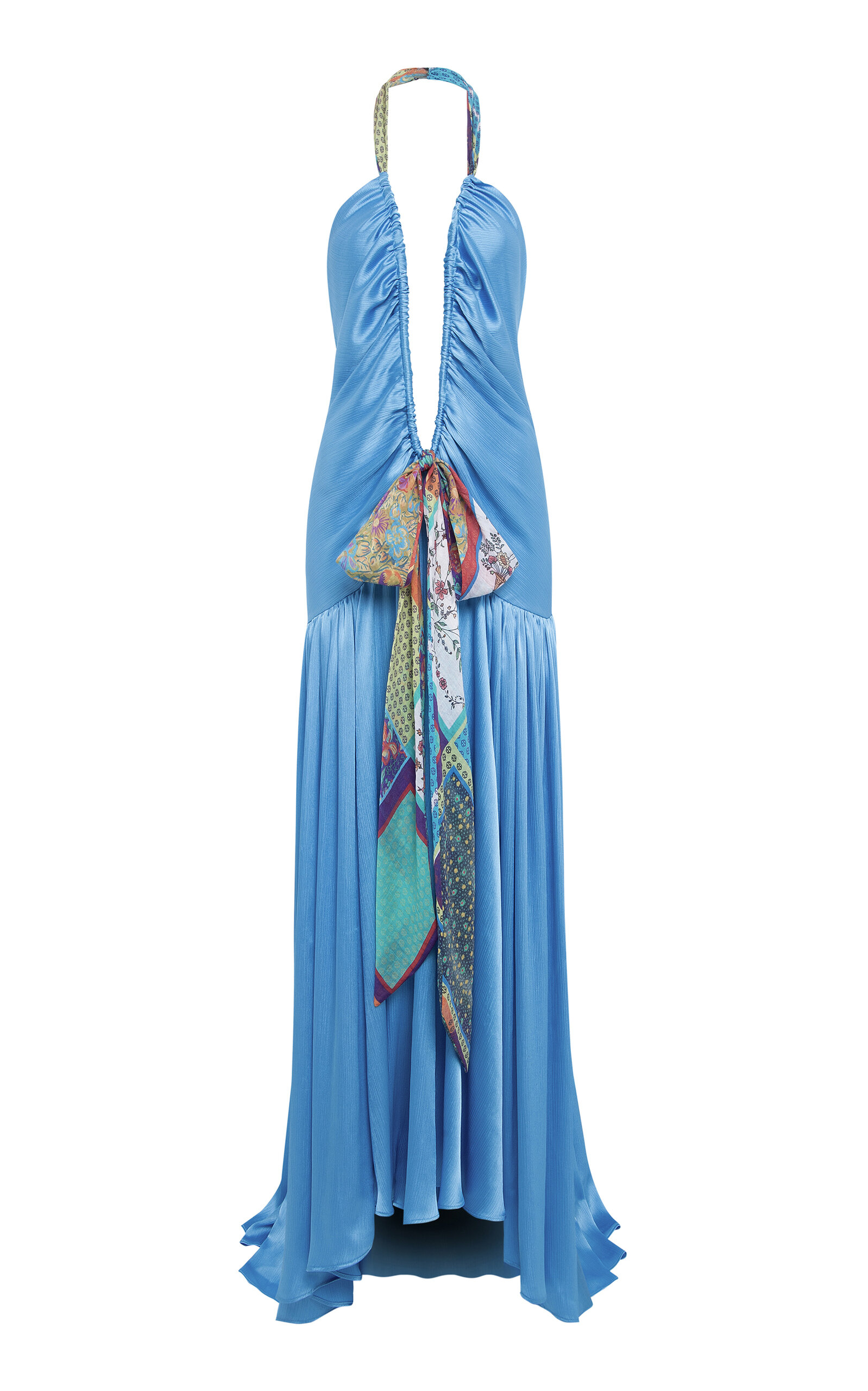 Liessa Draped Halter Maxi Dress - Moda Operandi
