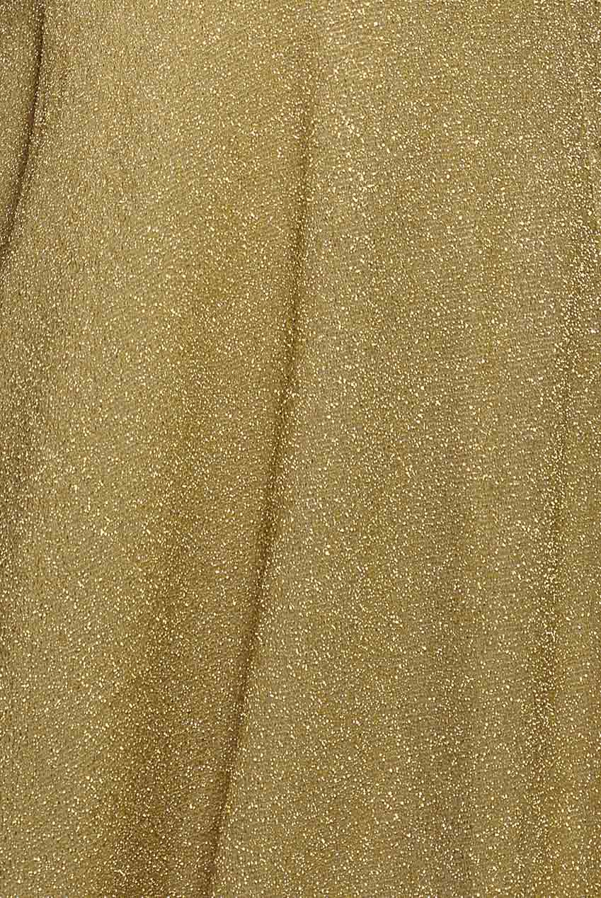 Goddiva Crossover Lurex Glitter Maxi Dress - Gold