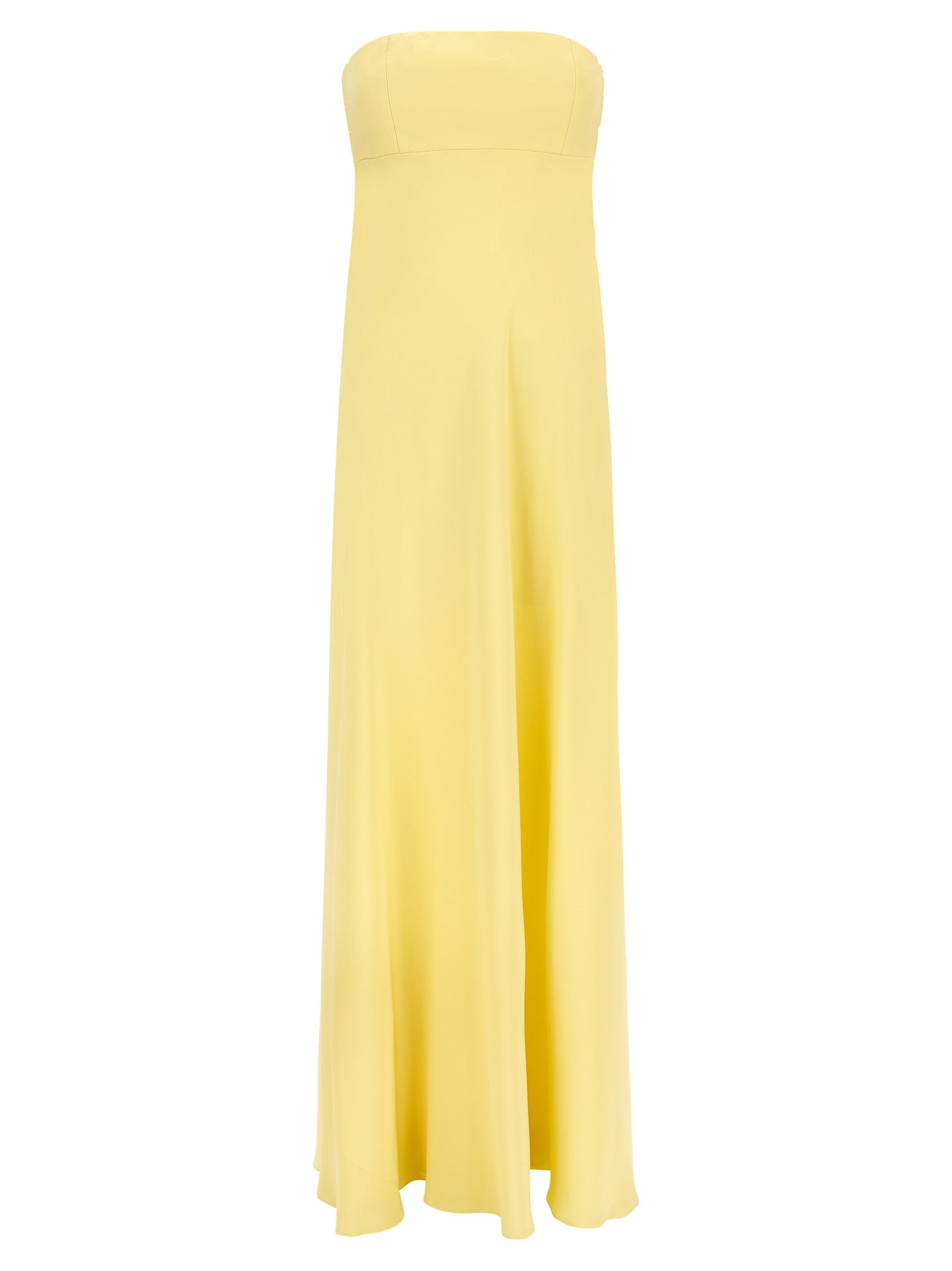 Silk Chiffon Long Dress — Yellow