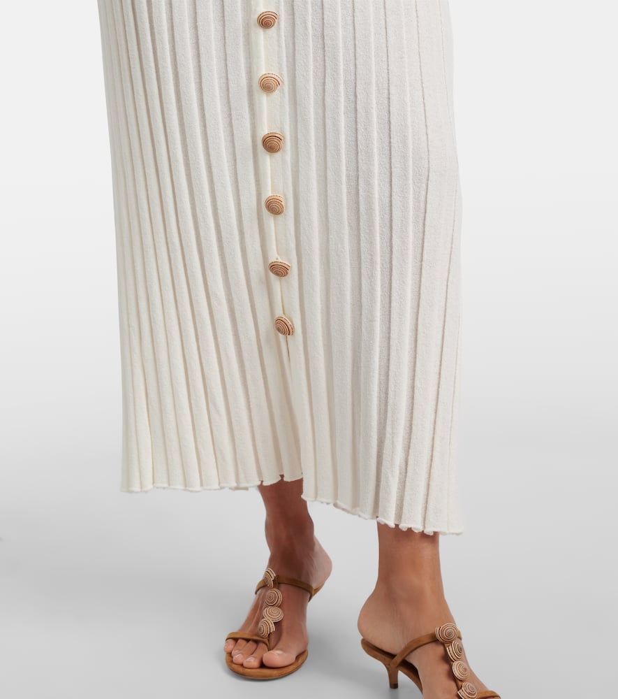 Sundial Shell cotton-blend maxi skirt