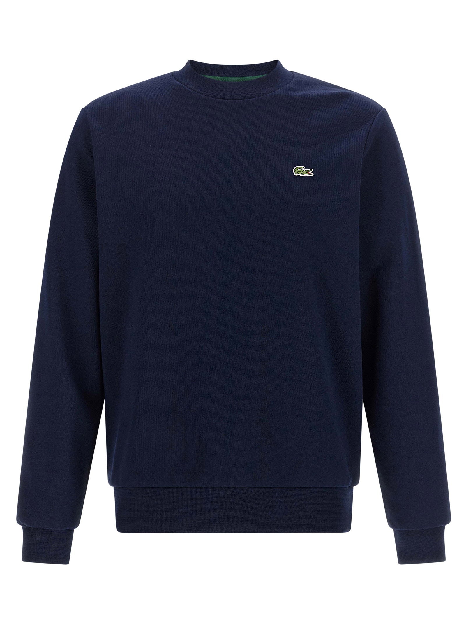 Logo-Embroidered Fleece Sweatshirt — Navy