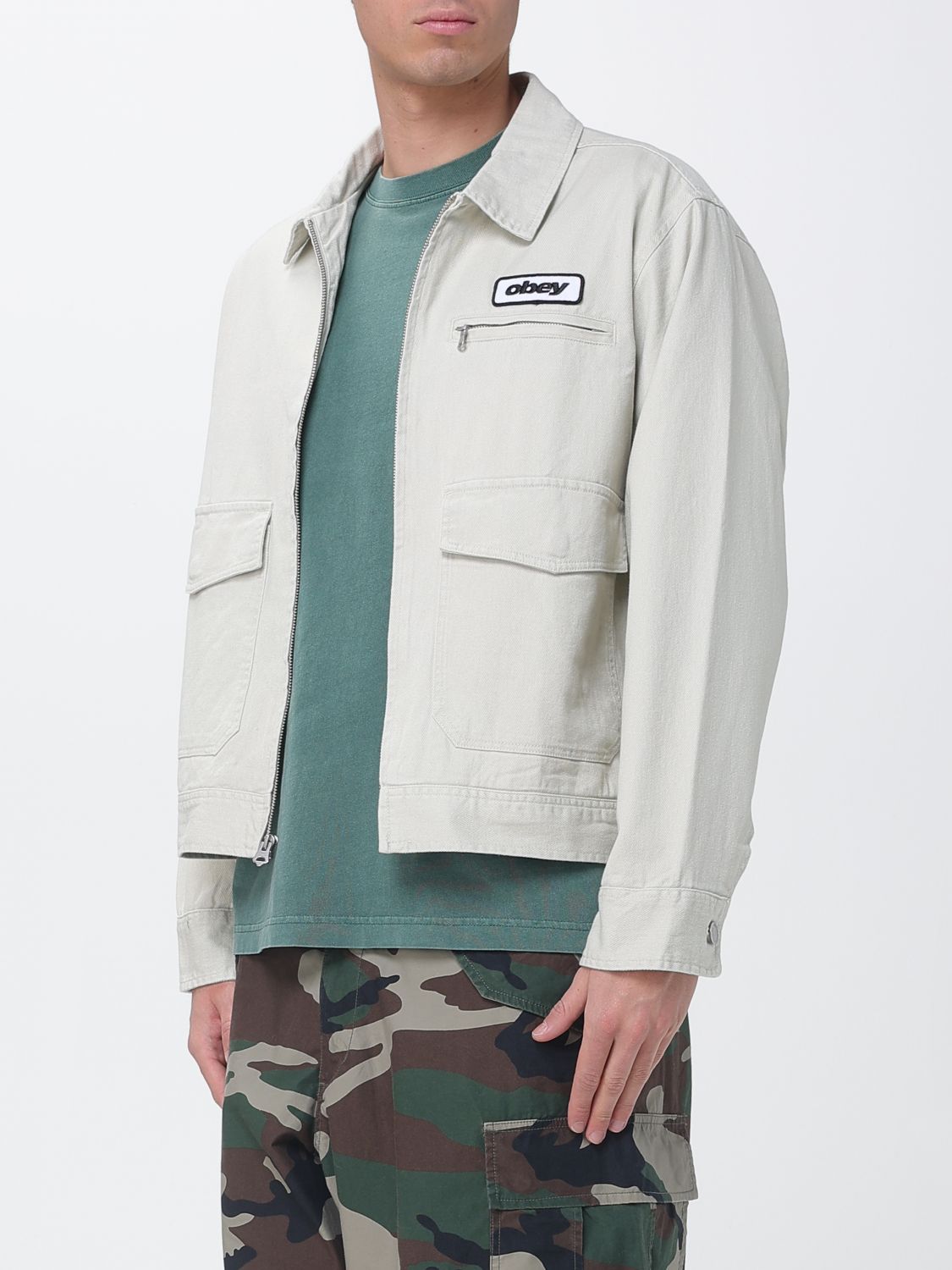 Jacket Men color Silver