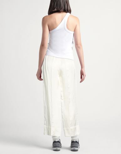 Woman Pants Ivory Size 6 Linen, Viscose