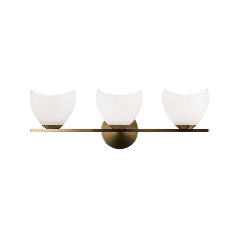 Matteo Uptowne 3-Light Wall Sconce In Aged Gold Bra