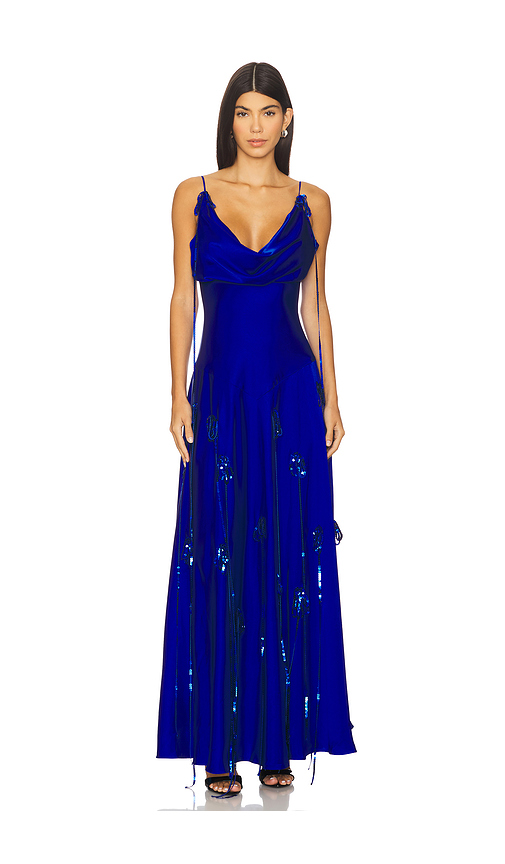 Tyler McGillivary Valeria Slip Dress in Royal. - L also in
