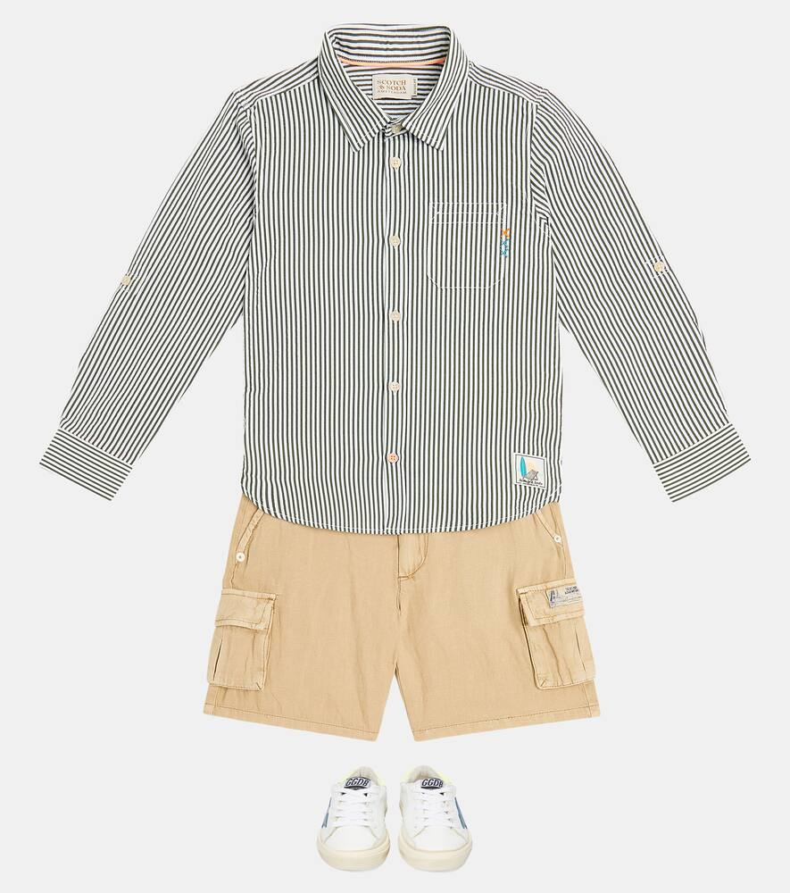 Scotch & Soda Kids Striped seersucker shirt