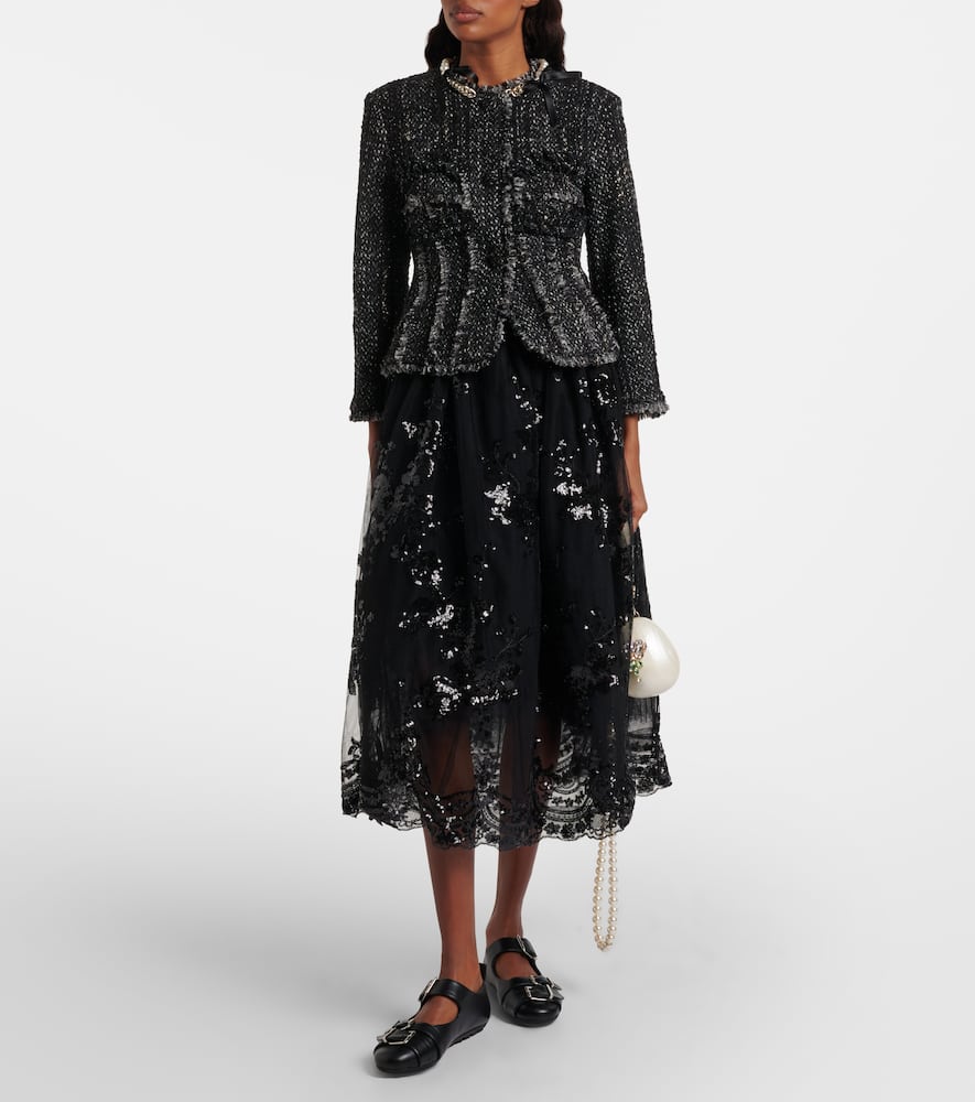Sequined midi skirt