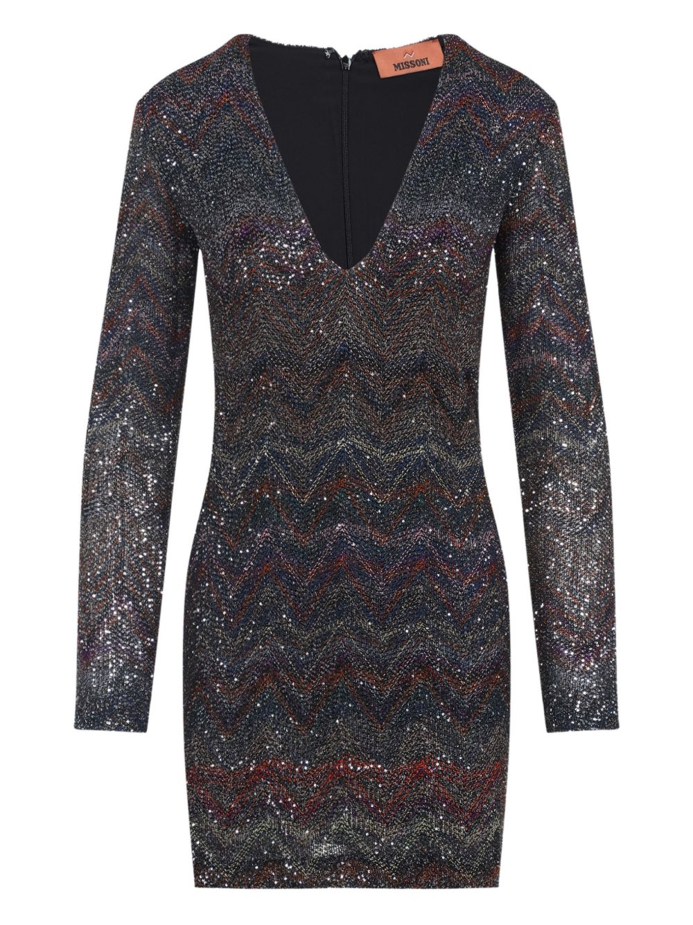 V-necked short dress