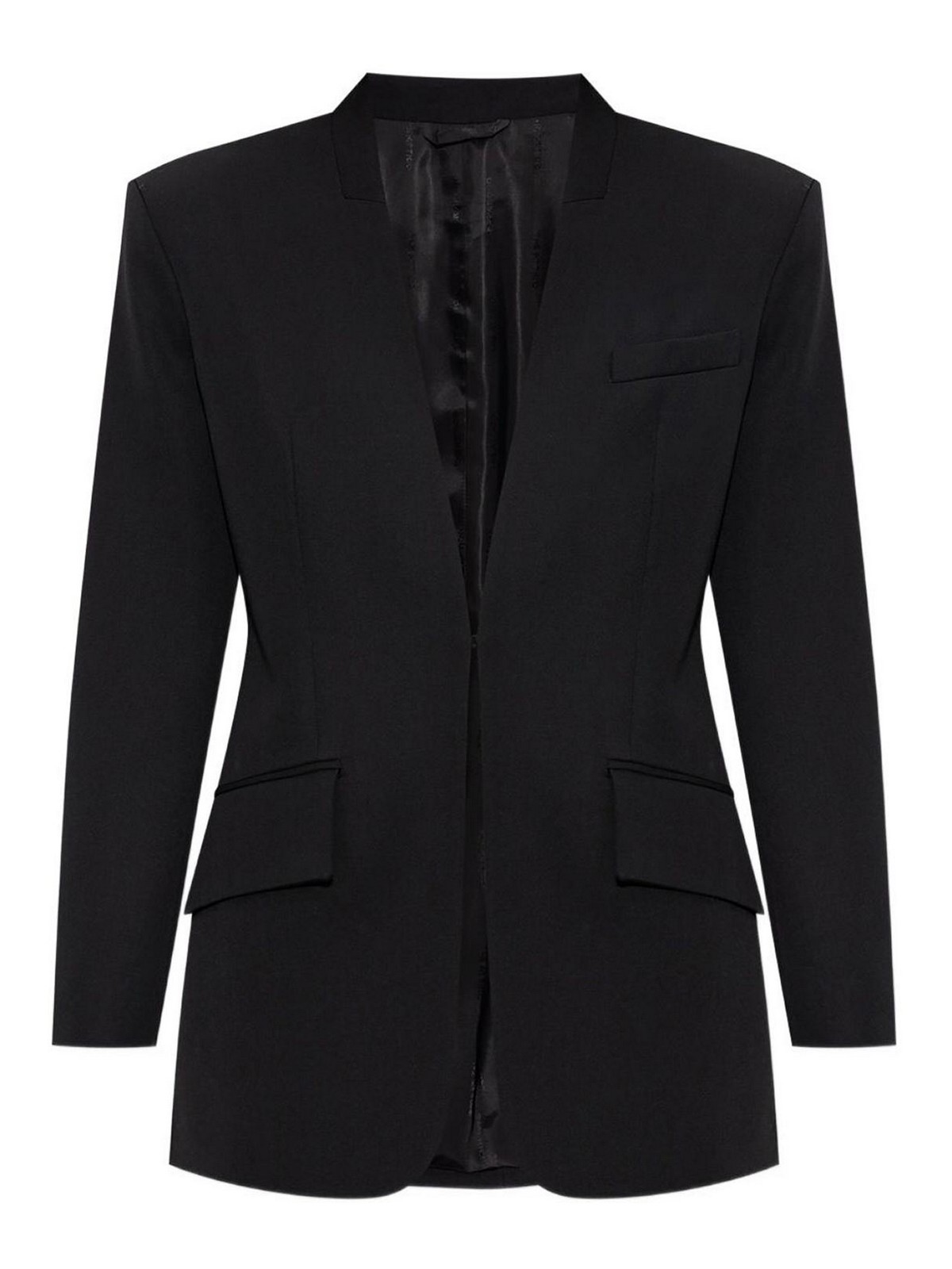 Black Wool Gabardine Jacket