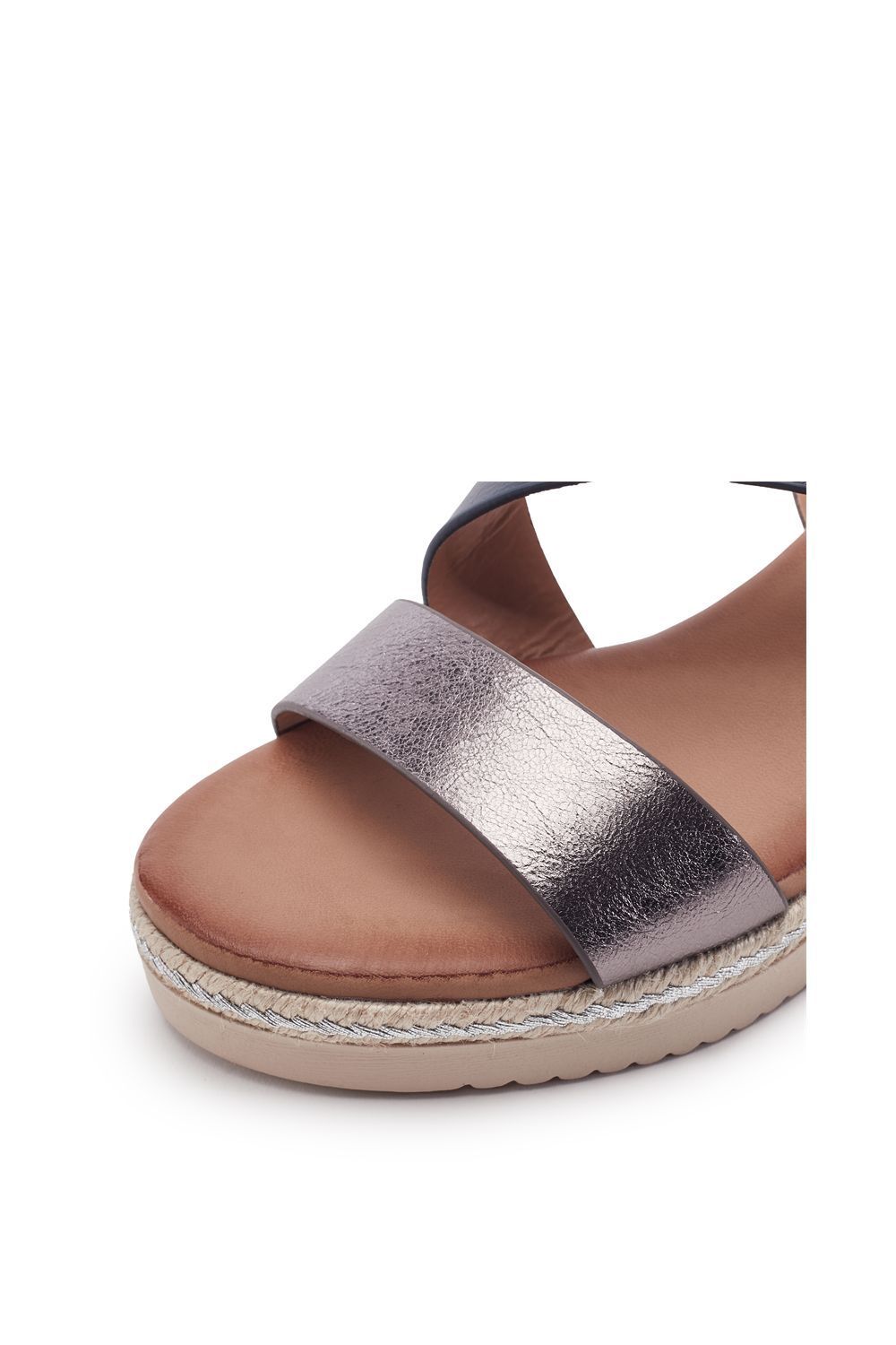 Moda In Pelle 'joani' Porvair Wedge Sandals In Blue