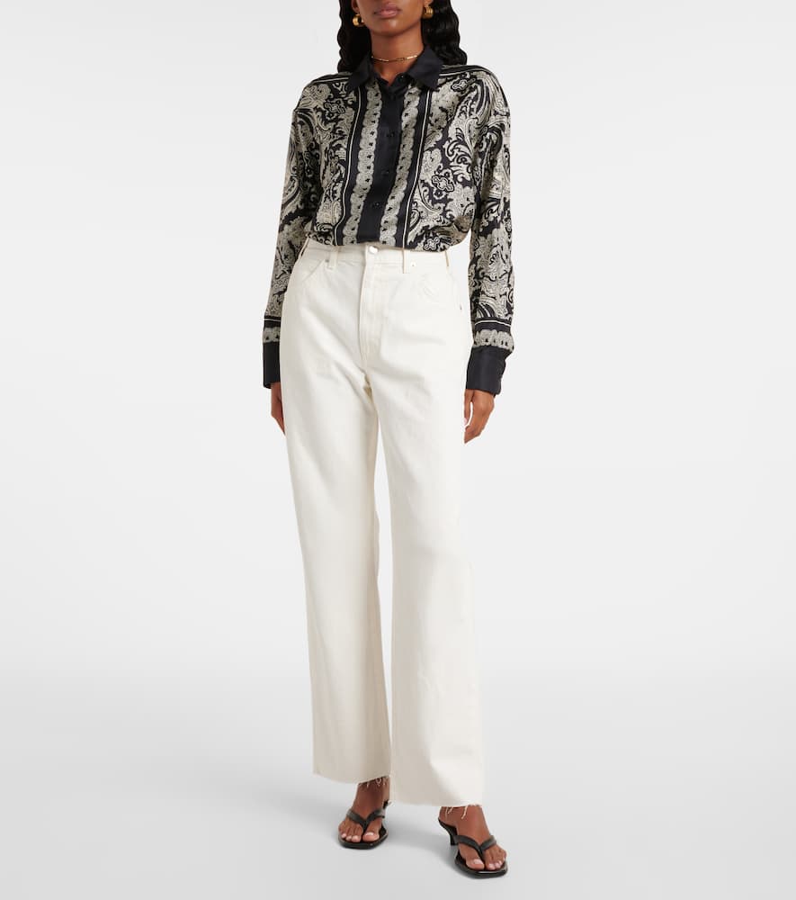 Calla high-rise cropped straight jeans