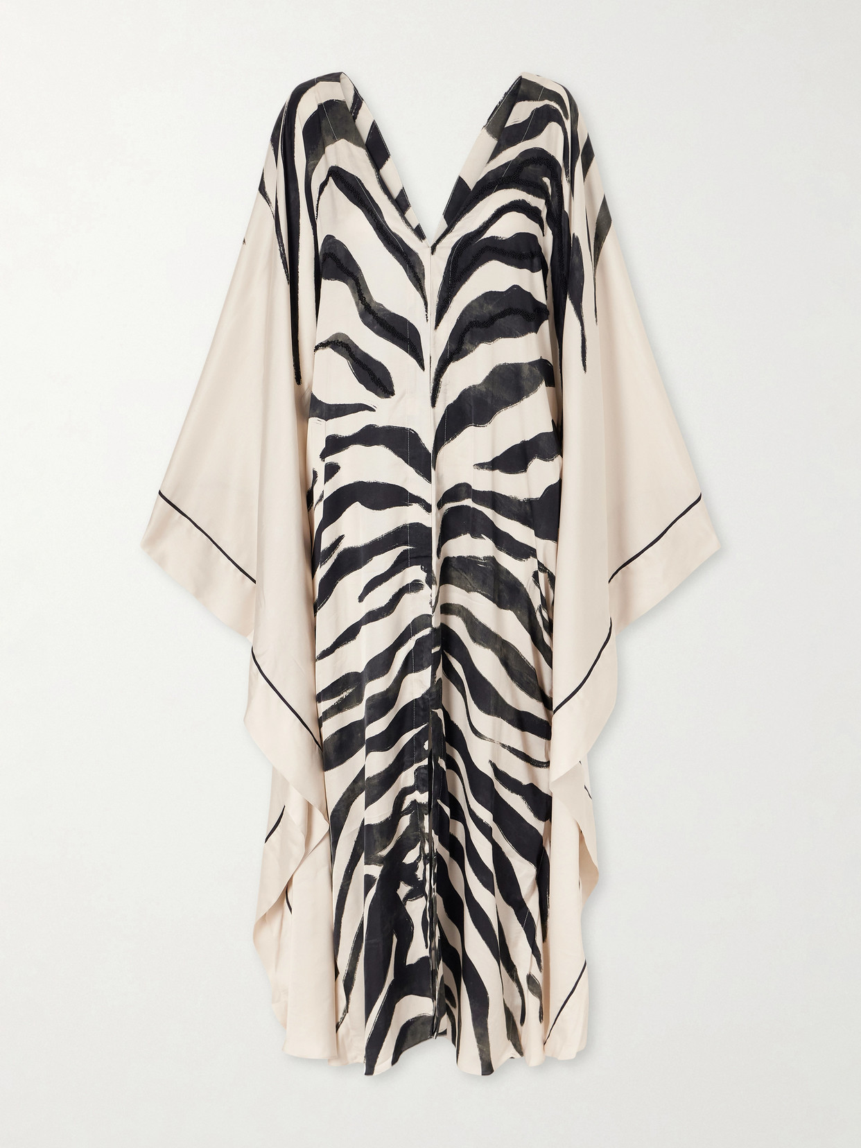 Zawadi Del Sol Printed Satin Maxi Dress