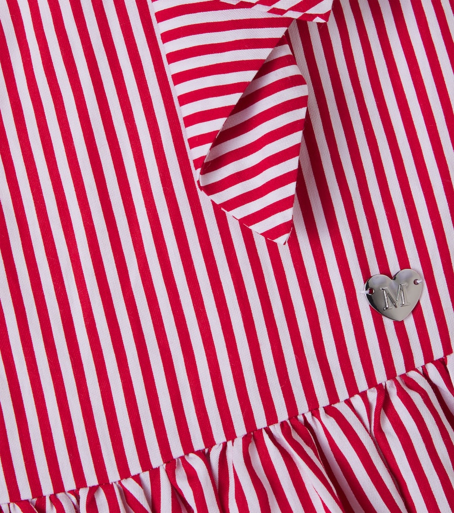Bow-detail striped dress