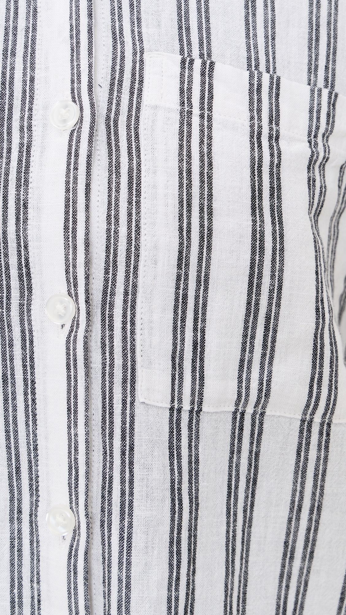 Perfect Stripe Button Up Shirt White