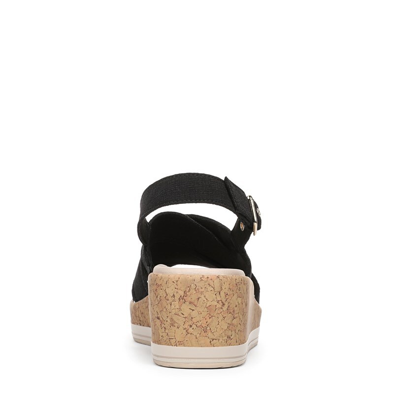 Women's Rye Slingback Wedge Sandals (Black Fabric)
