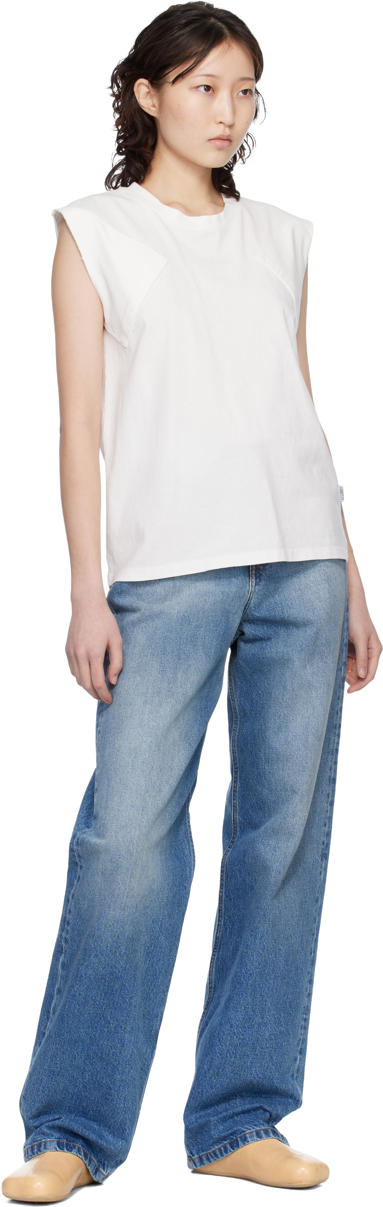 Blue Straight-Leg Jeans