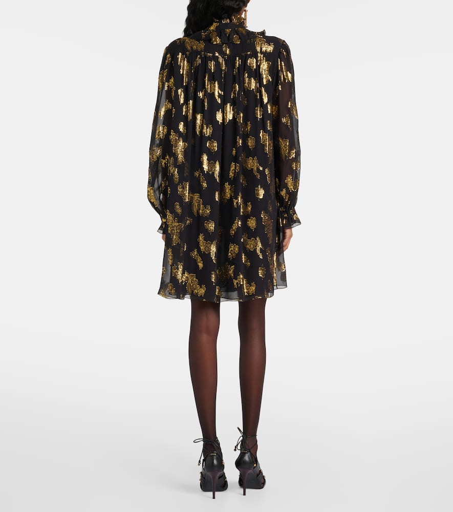 Chloé Ruffled silk-blend minidress